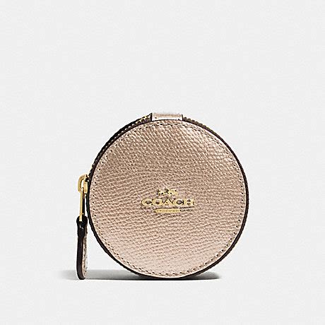 coach black round metallic trinket box|Coach Jewelry Box for sale .